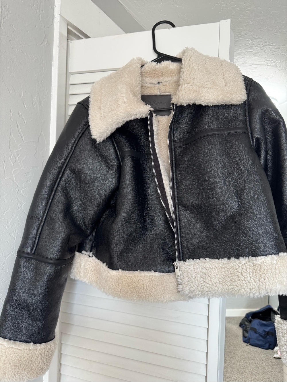 Black Jacket with Cream inside